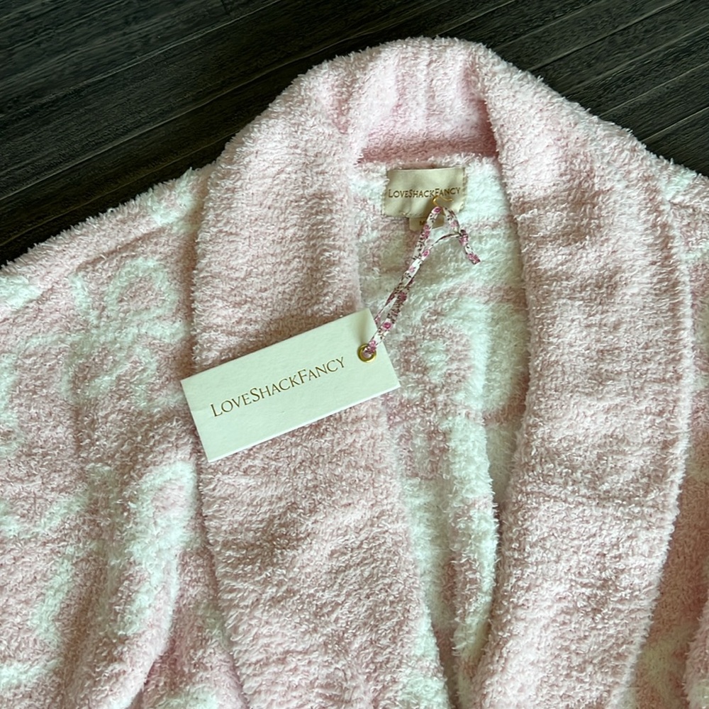 LoveShackFancy Indie Teddy Bow Print Robe - Picture 7 of 11
